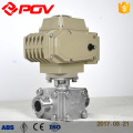 3way sanitary ball valve motor operated valve